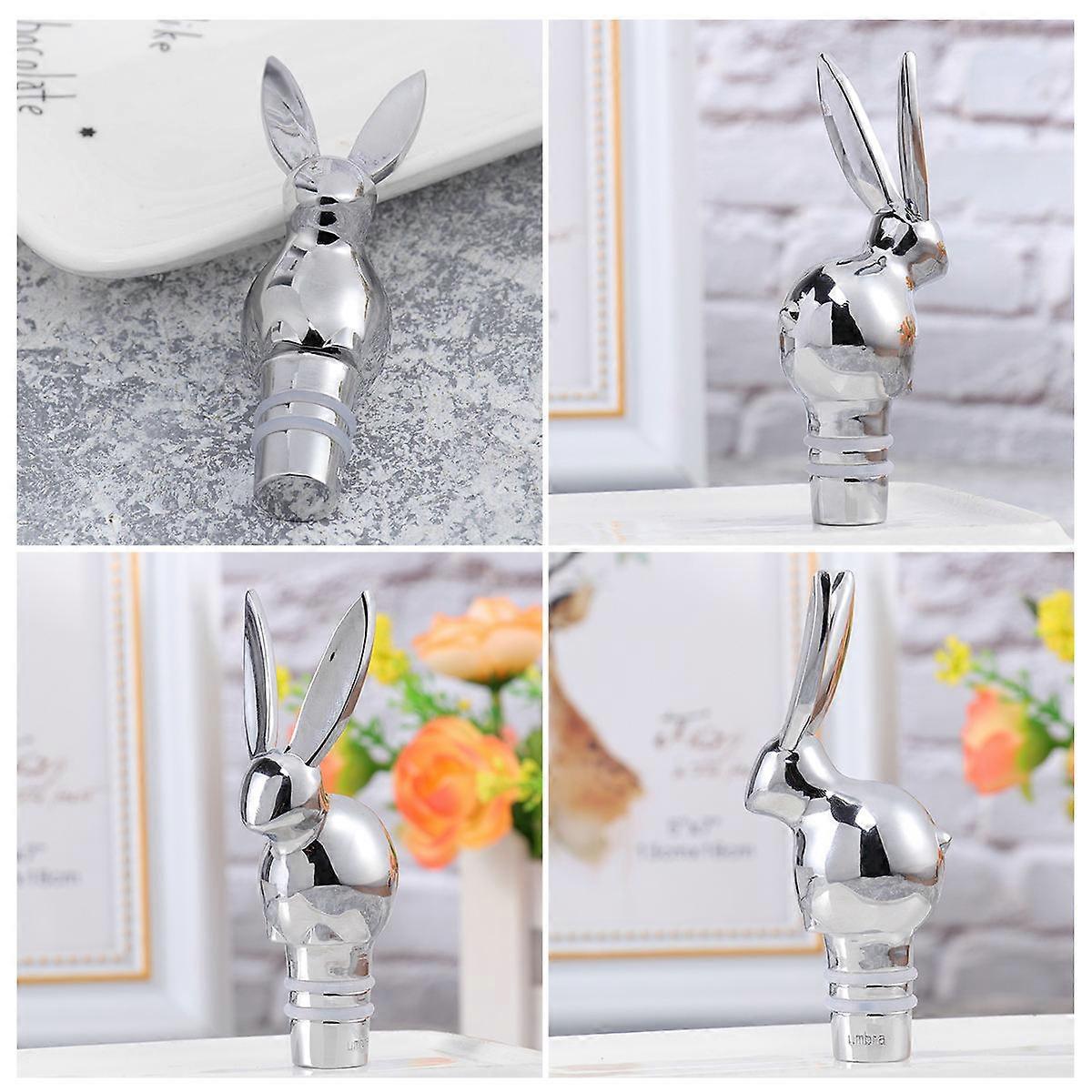 Bunny Rabbit Head Plug Vacuum Sealed Beverage Stoppers Neck Fit 1Set