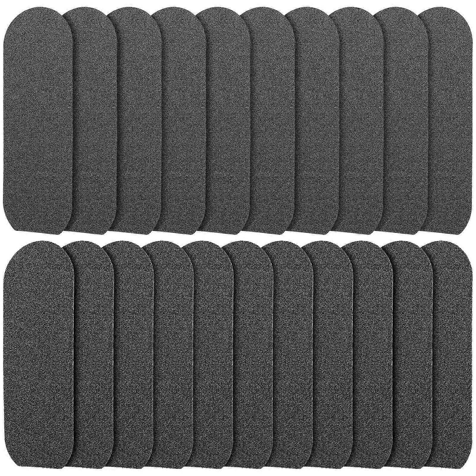 Exfoliation Foot File Replacement Sandpaper 60 Pcs Black Grit Sheets For Travel Use And Efficient Foot Care
