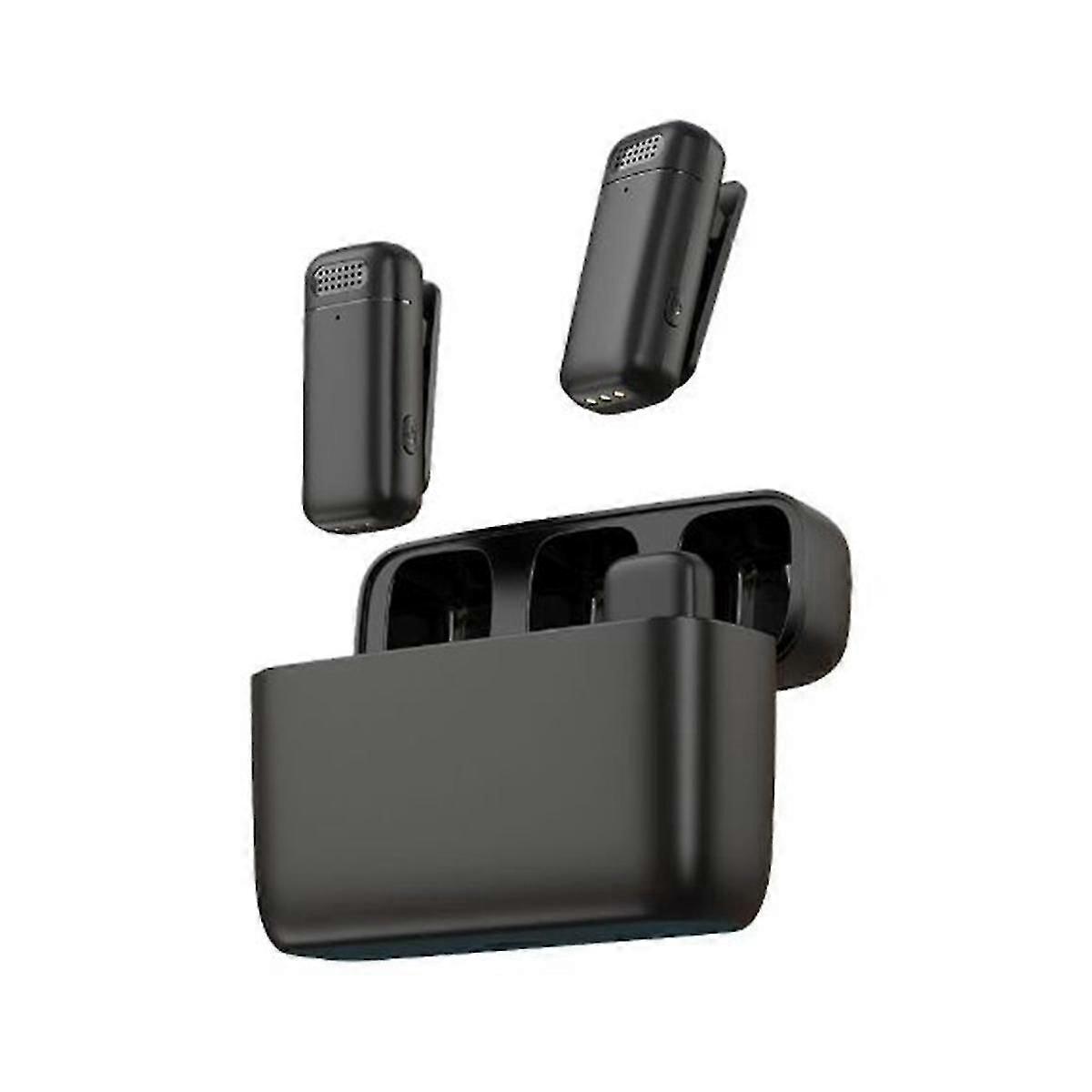 Wireless Lavalier Lavalier Microphone Noise Canceling Auto Pairing For Android Mobile Live Vlog Interview A