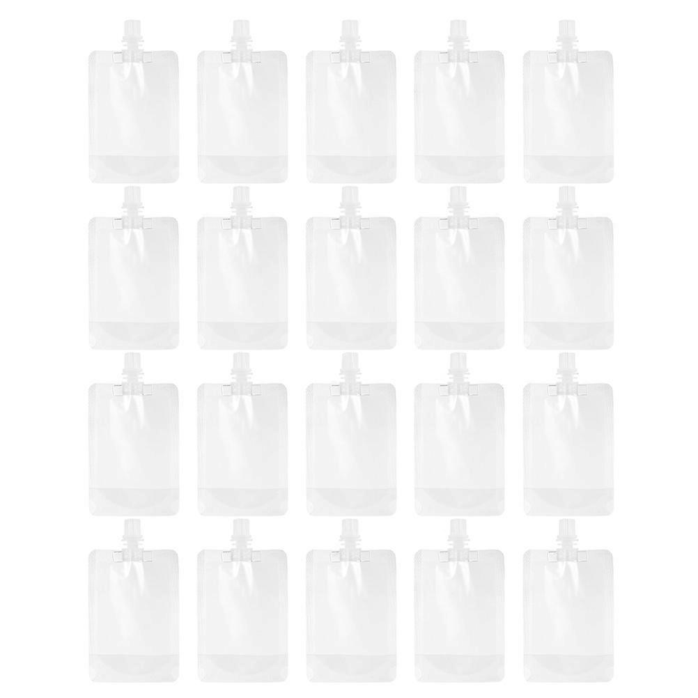 Plastic Beverage Bag Standing Bag with Suction Nozzle for General Users Transparent Pe Material Used for Storage 20Pcs