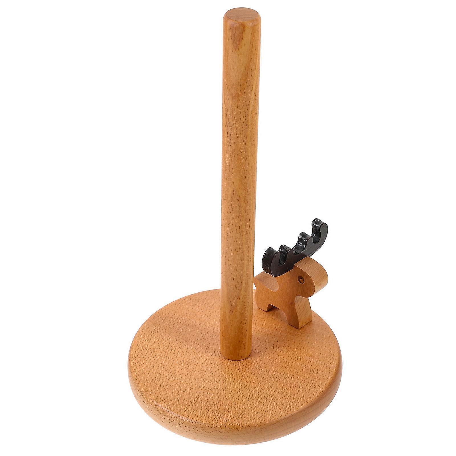 Beige Standing Paper Towel Dispenser Countertop Holder Rustic Style 28X25X13CM Home Use 2Pcs