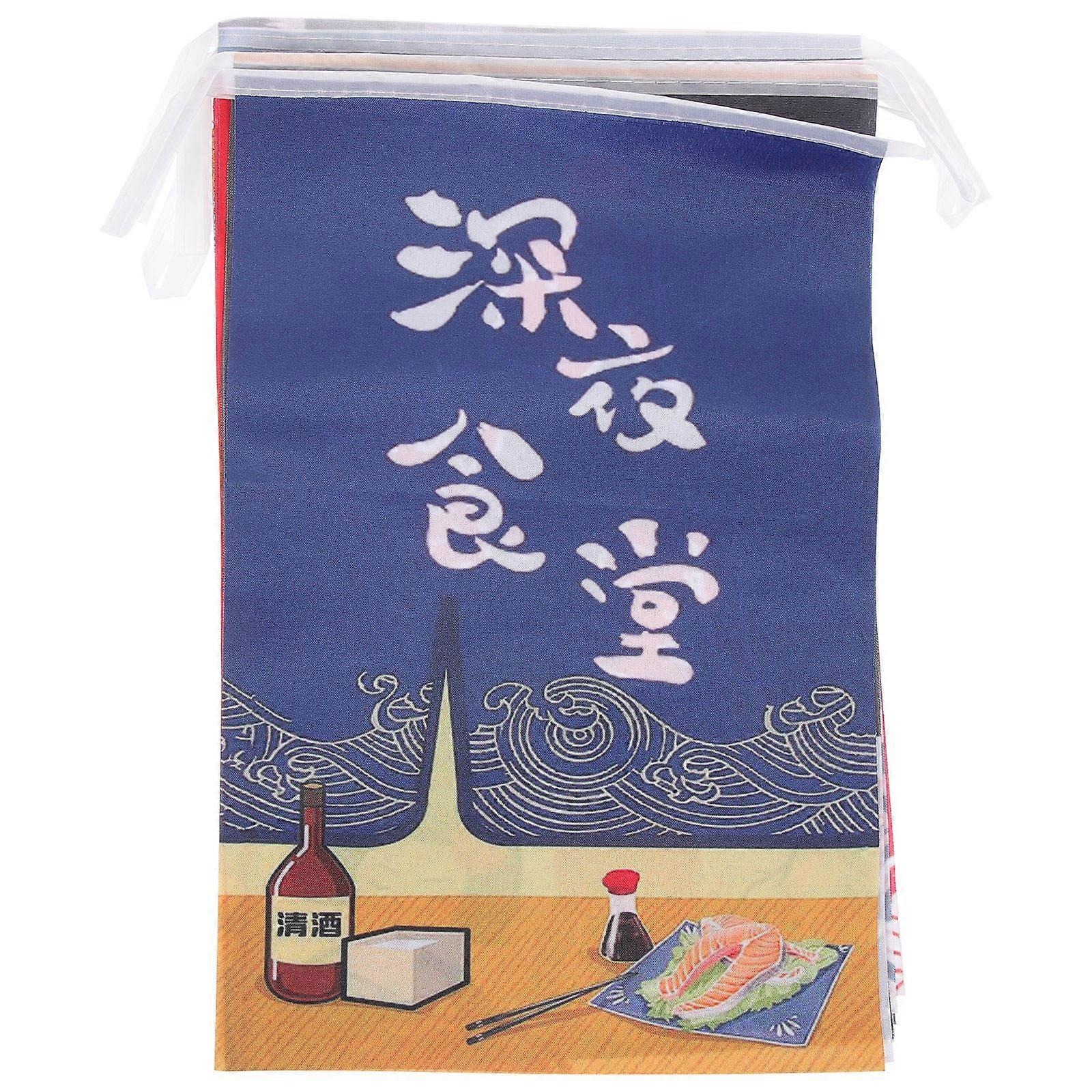 Cultural Display Japanese Flags Bunting Decoration For Decor Enthusiasts 30.5x20cm Multi- Sets