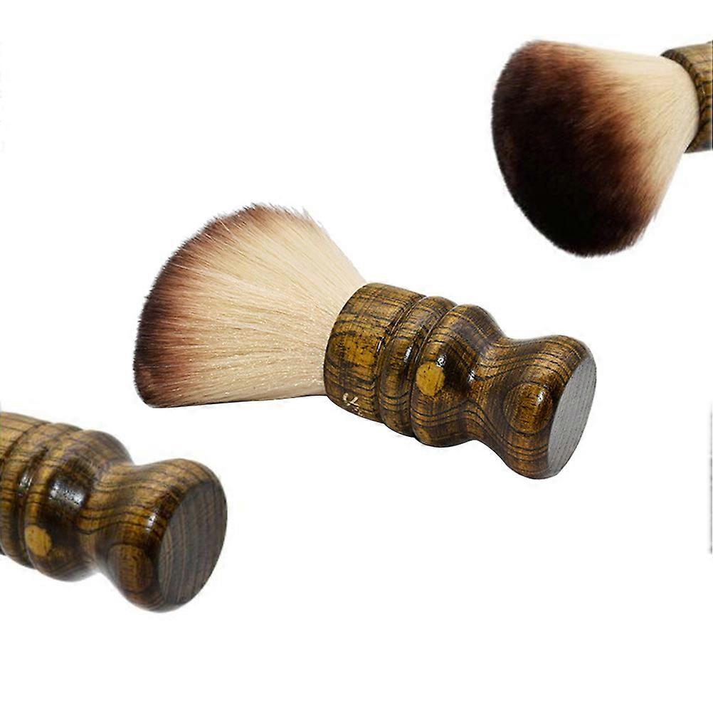 Haarknipborstel met houten handvat voor ontharing, 2 stuks vezelmateriaal