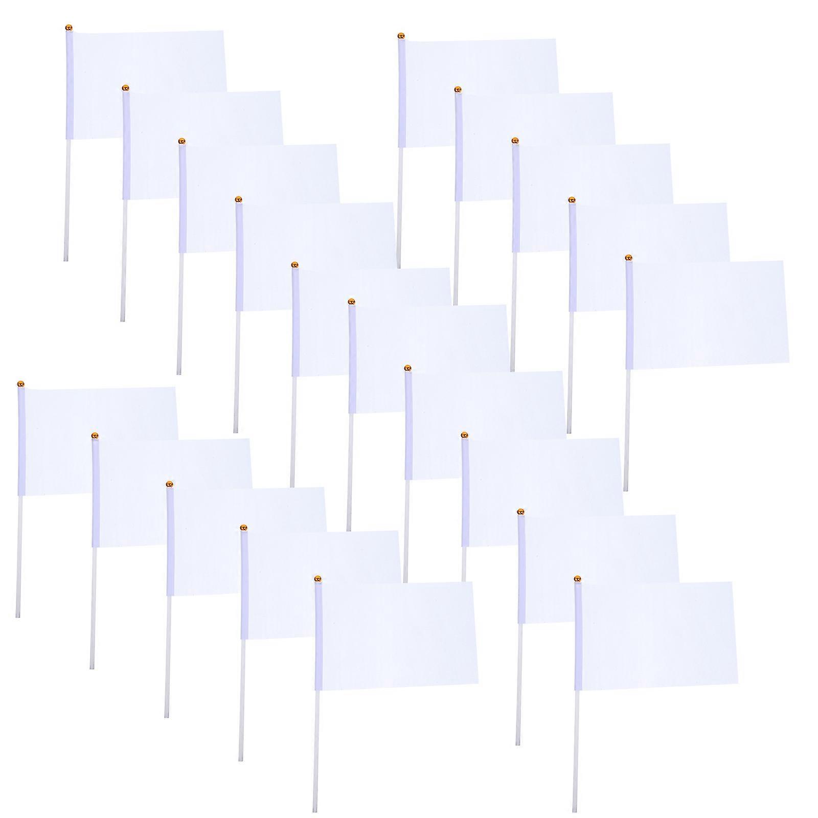 Sports Judge Flags Hand-Cranked Flag Commanding Car Racing Fans Rectangular 14x21cm Waving 20Pcs