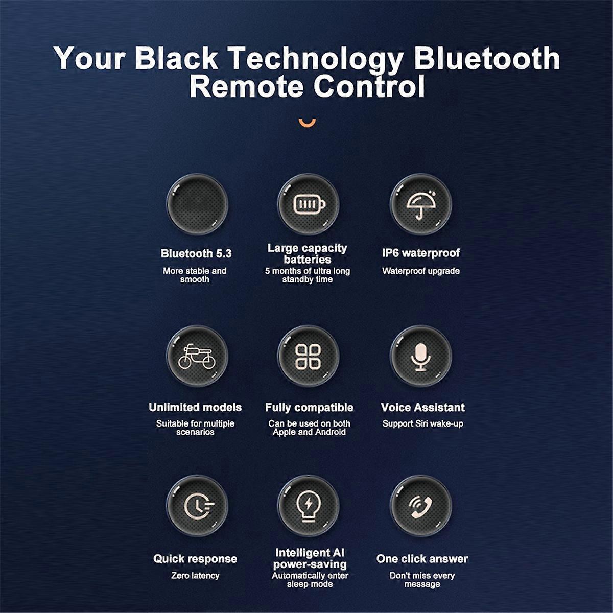 Handlebar Remote Control for Motorcycle Helmet Headset Earphone