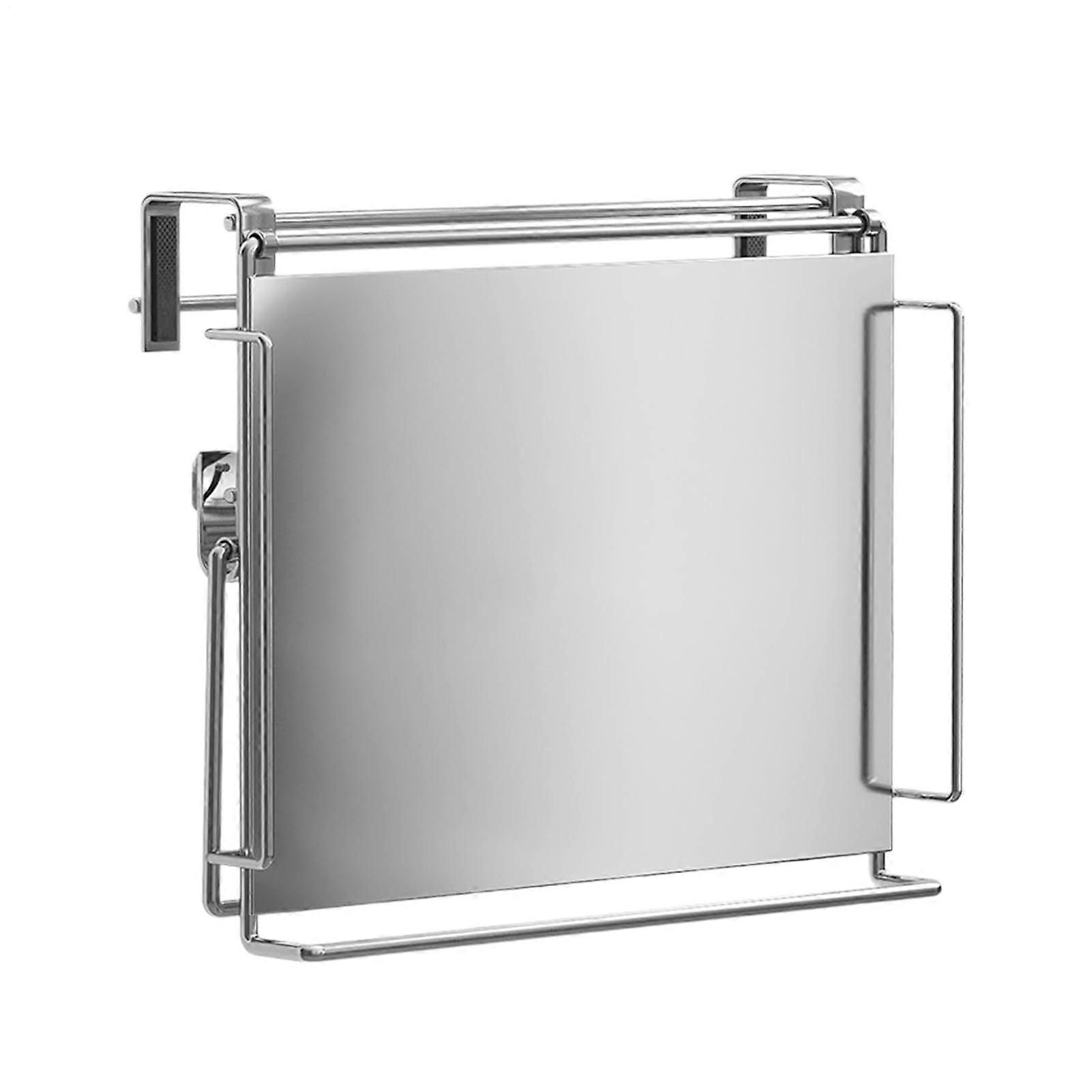 Kitchen Cabinet Door Organizer Stainless Steel Foldable Countertop Shelf Rack Towel Hanger For Pots And Dishes