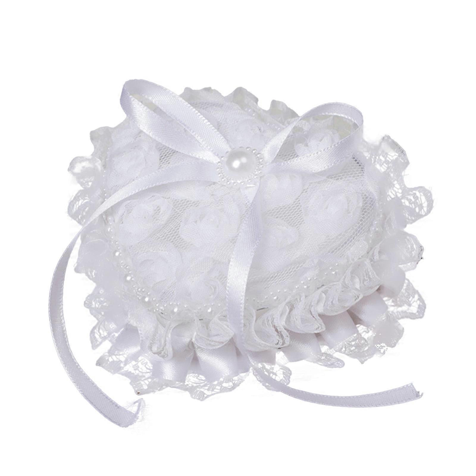 Ring Box Heart Shaped Ring Box Portable Proposal Ring Holders Lace Ring Box Wedding Ring Pillow