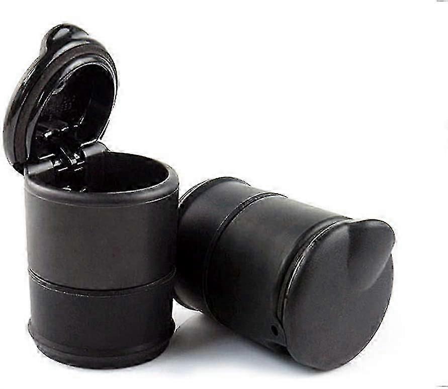 Portable self-extinguishing car ashtray for station wagons, cigarette holder with no-spill design for safe driving in the UK.