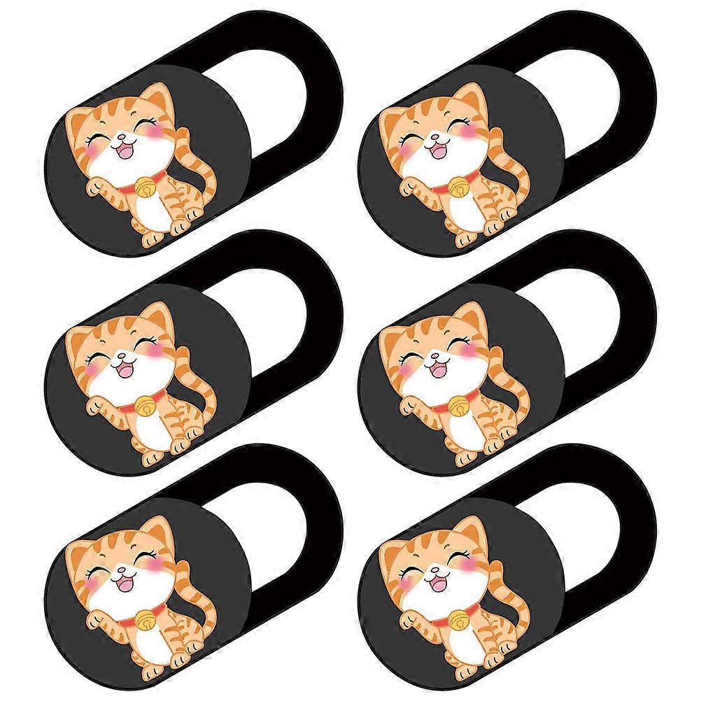 Webcam Cover Privacy Protection 6Set For Laptop Camera Covers Black With Rectangle Shape