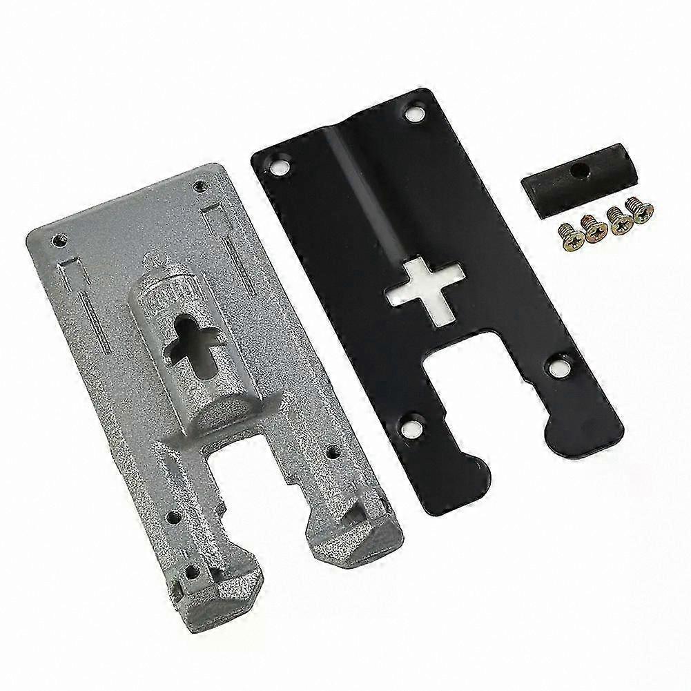 Floor Jigsaw Tool Set with Screws and Fittings, Aluminum/Iron Assembly, Black & Silver Components