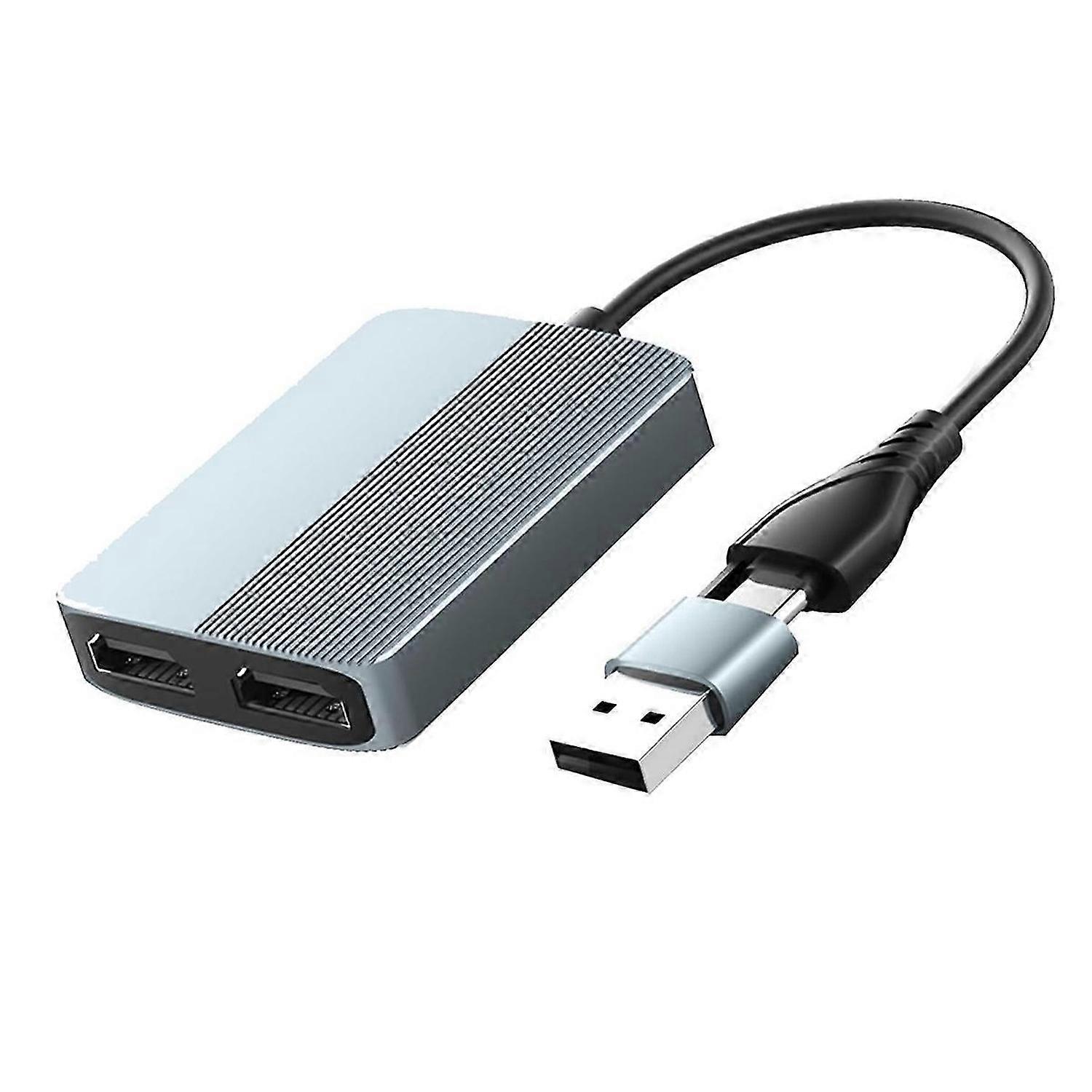 USB 3.0 auf Dual HDMI-kompatibler Adapter für 2 Monitore, 1080p Dual Monitor Adapter, Split Extend Splitt