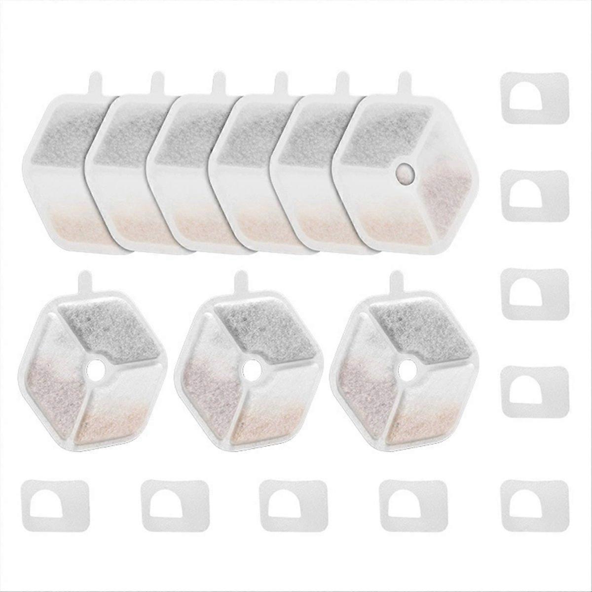 Filter&Sponges for Smartoo 152oz/4.5L Wireless Cat Water Fountain Quadruple Filtration Cat Fountain Filter Replacement,A