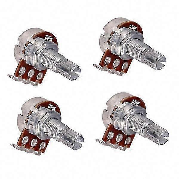 3x4 A50K/B50K Potentiometer Set with Extended Shafts for High-Quality Audio