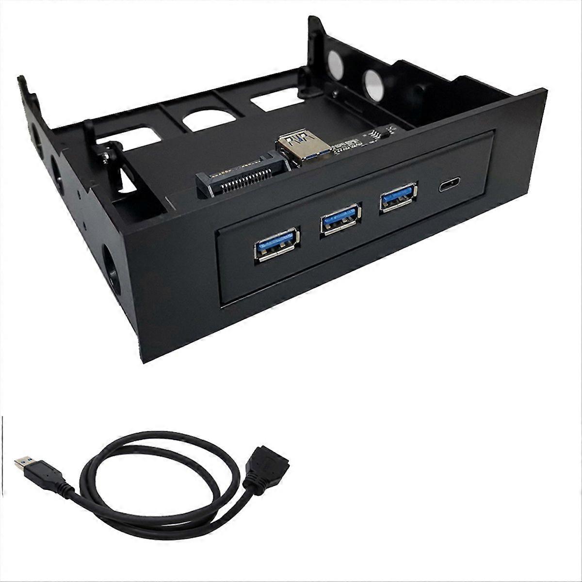4-portars frontpanel Hub USB-hub Dator Optisk enhet Frontpanel