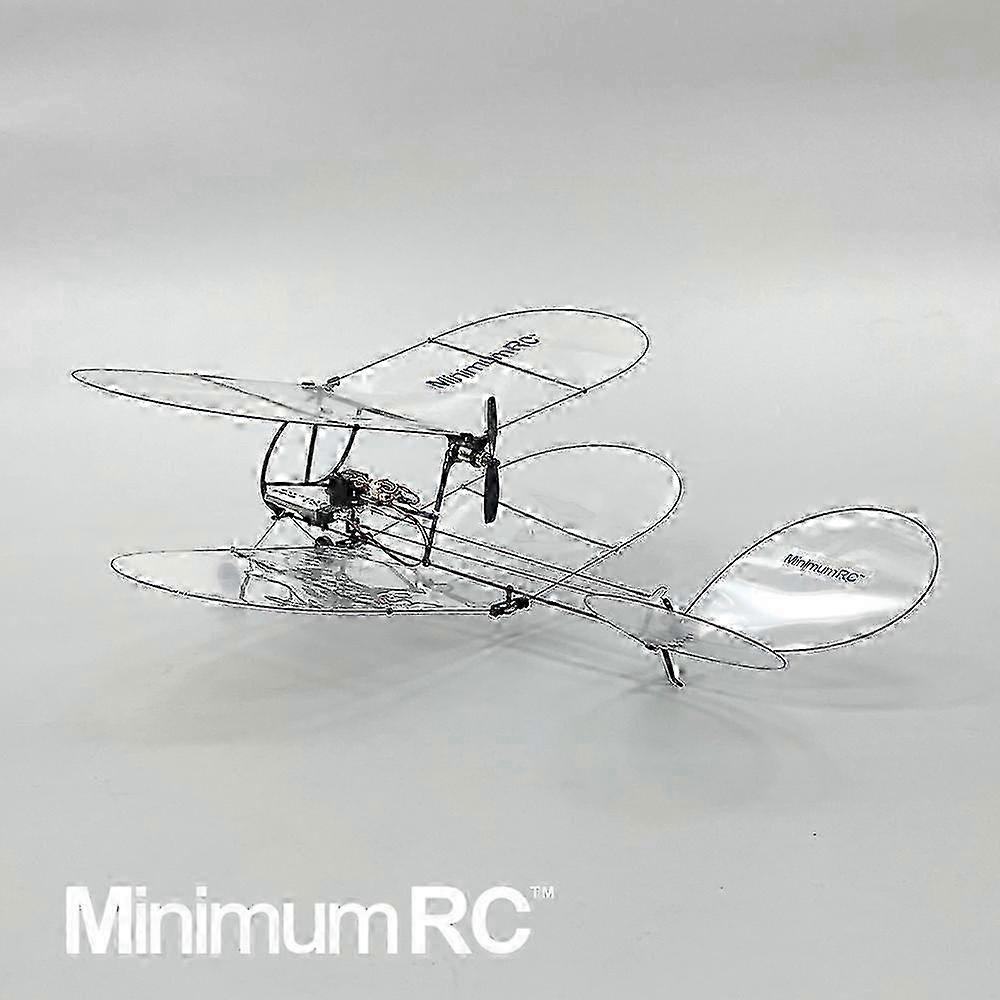 MinimumRC Shrimp V2 Biplane Ultra-light aircraft carbon fiber remote control glider indoor fixed wing three-way model aircraft