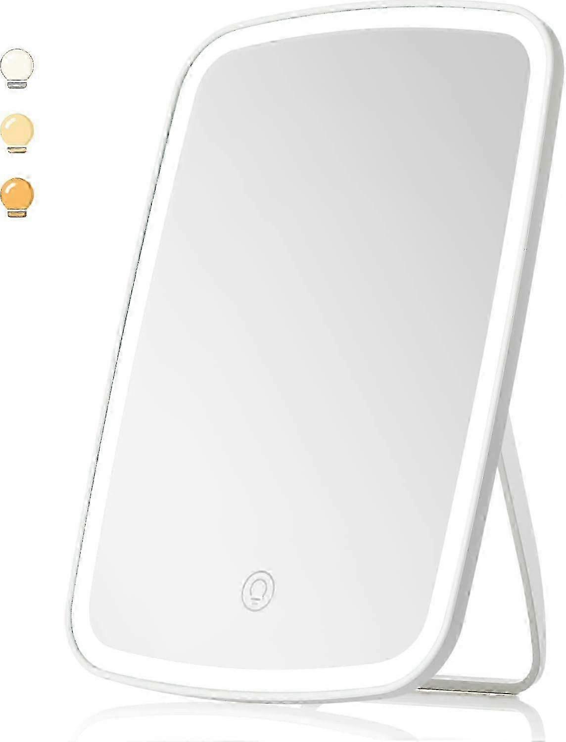 Vanity Mirror with Light USB Rechargeable 3 Color Lighting Mode Adjustable Light Brightness