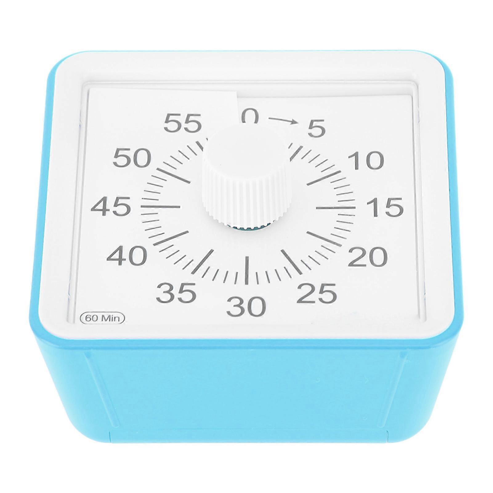 Visual Timer Silent Quiet Counting 60 Minutes Countdown Timer for Students Kitchen Blue 