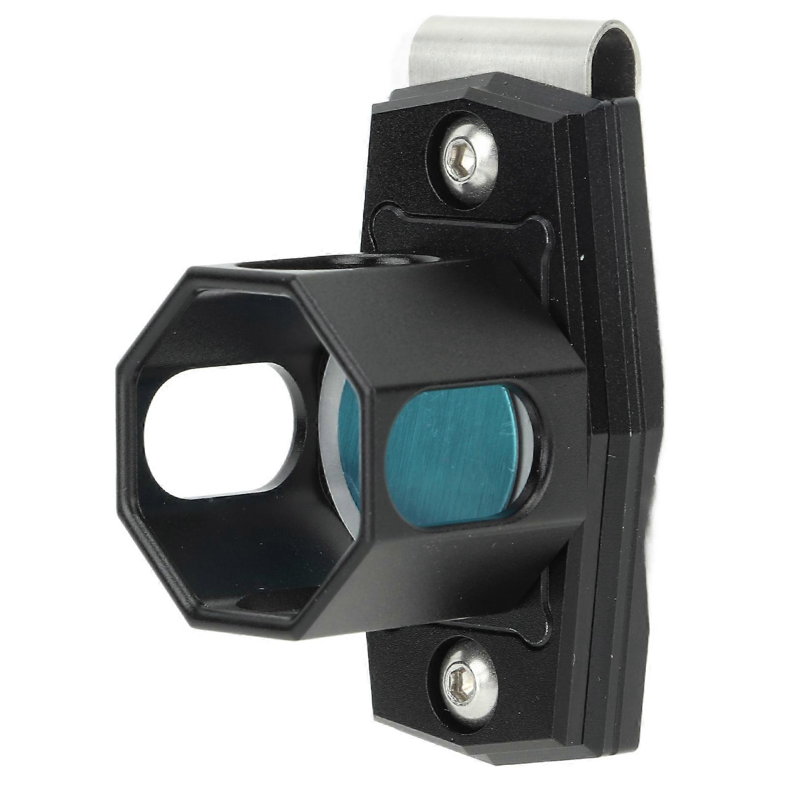 Aluminum Alloy Octagonal Billiard Pool Cue Chalk Holder with Clip Billiard Pool Cue Snooker Accessory Black 