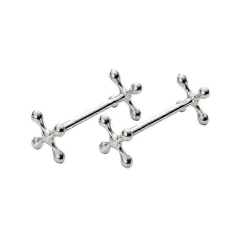 Silver cutlery rest for tableware - Classic Victorian knife and fork holder set