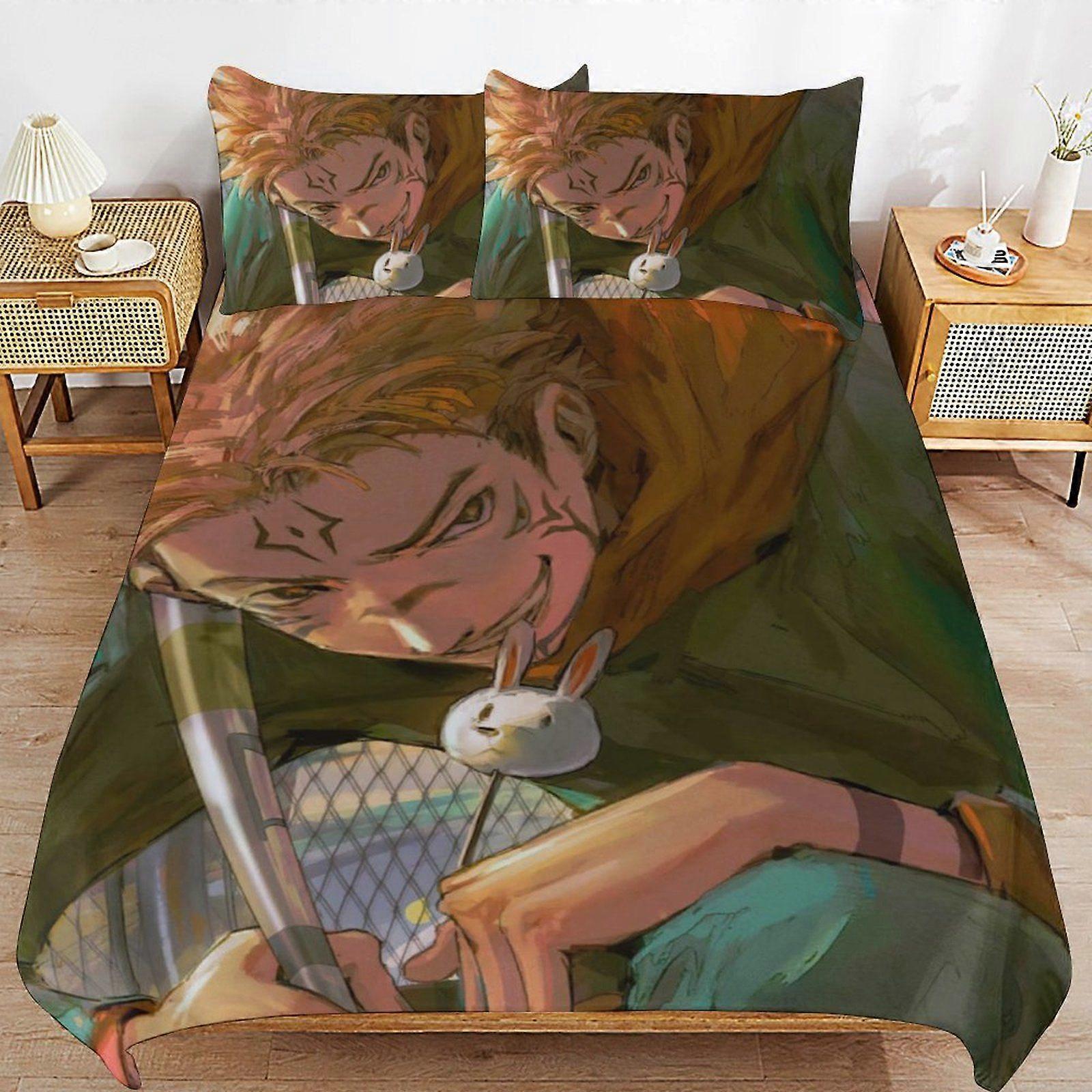 r367  Jujutsu Kaisen Quality Weave Breathable Surface Soft Finish Durable Zipper Duvet Cover Sets for Comfort Sleep s367