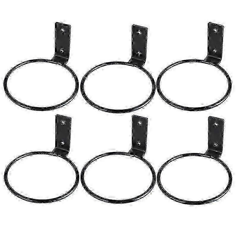 Metal Planter Hooks Wall Mount, 6 Pack, Black, 6 Inch