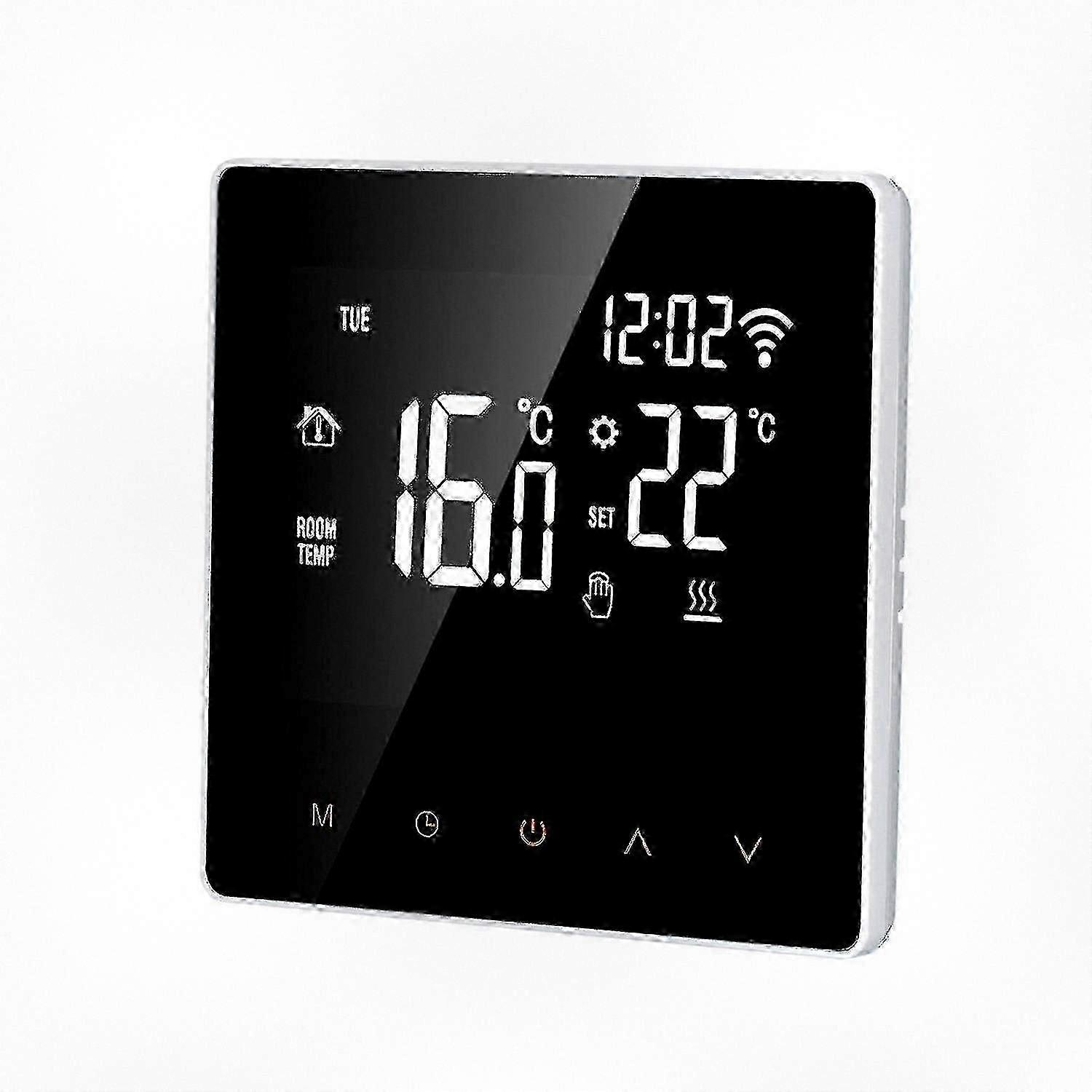 Smart Wi-Fi Thermostat with Digital Temperature Control, Tuya App Compatibility, LCD Touch Screen, Weekly Programming for Electric Floor Heating