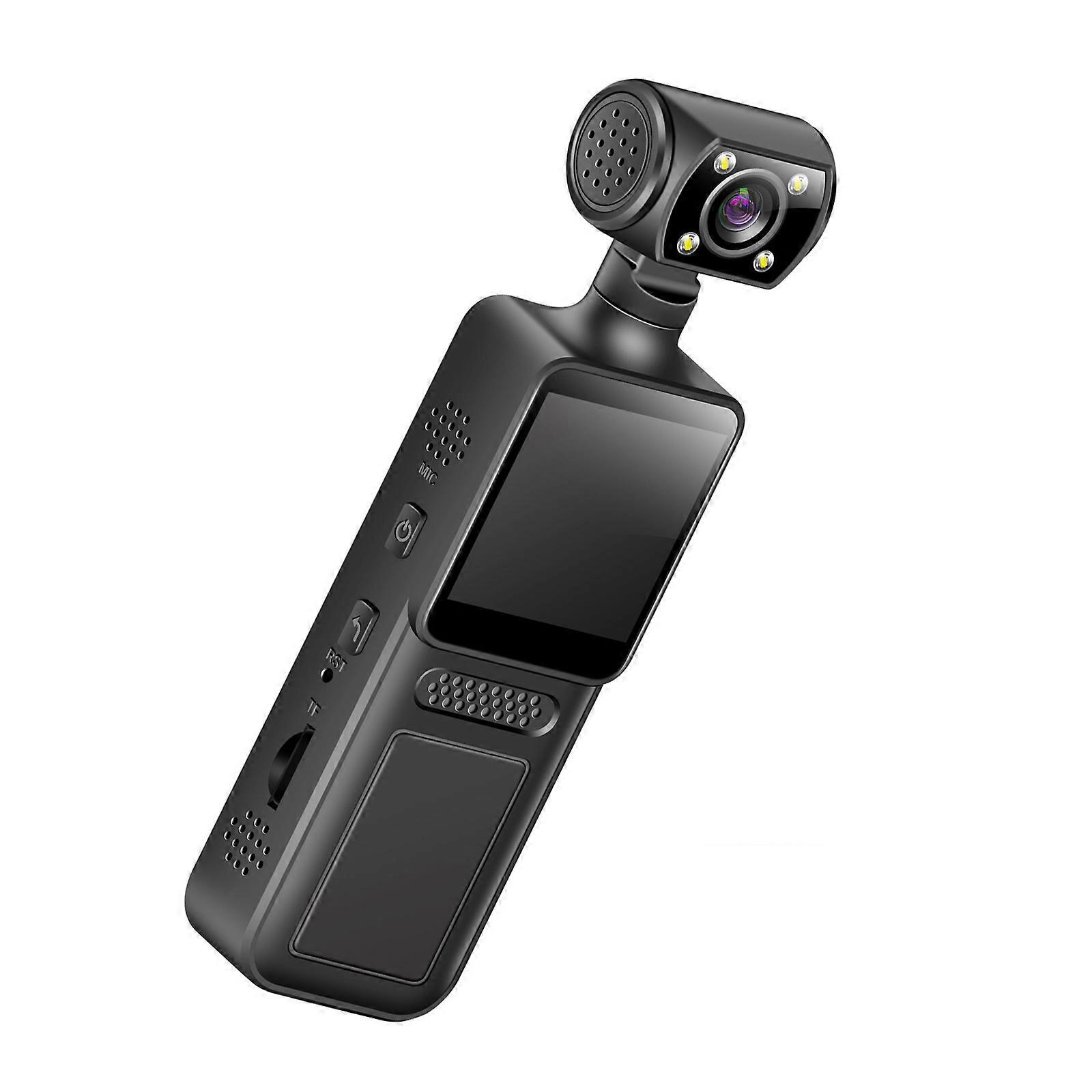 Caméra de vlogging 4K Stabilisation du caméscope vidéo portable Objectif rotatif à 180 degrés avec écran LCD pour l’extérieur multicolore