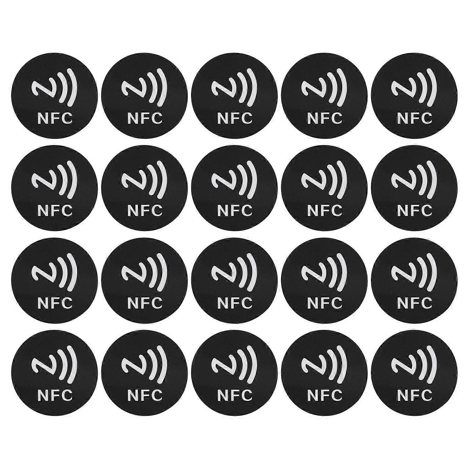 20PCS NFC Stickers Compact Portable Interference Resistant Rewritable CUID NFC Adhesive for NFC Enab