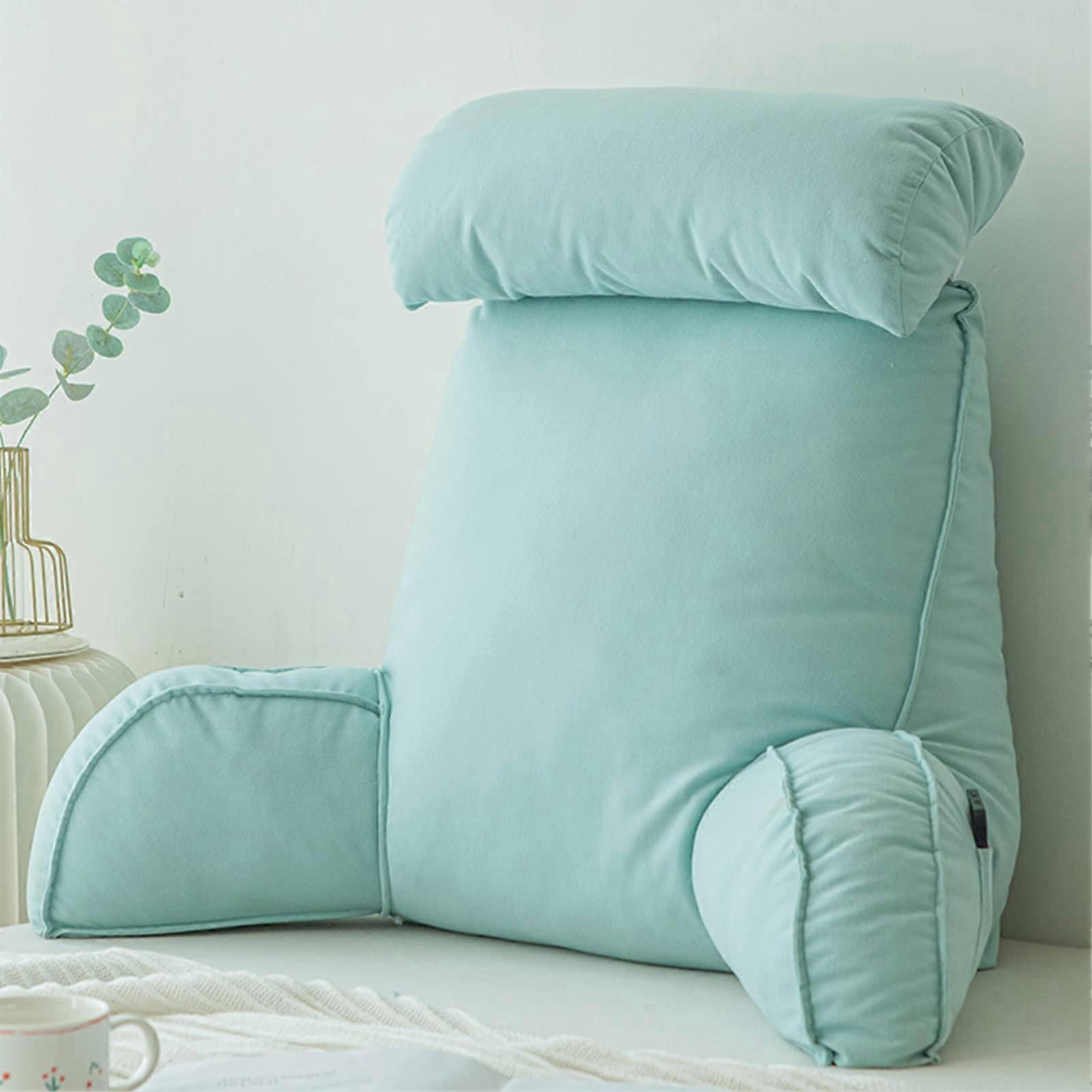 Reading Pillow with Lumbar Support, Neck Cushion and Armrests for Bed, Sofa and Book Reading