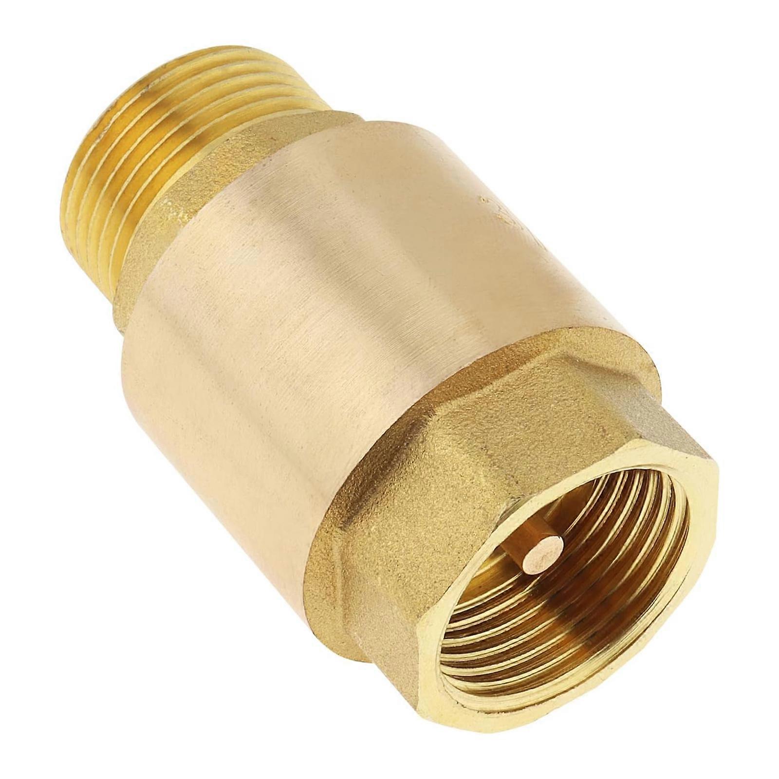 Brass Inline Spring Check Valves 3/4 Inch Thread Corrosion Resistant Connector Tool for Well Systems & Water Storage Multicolor