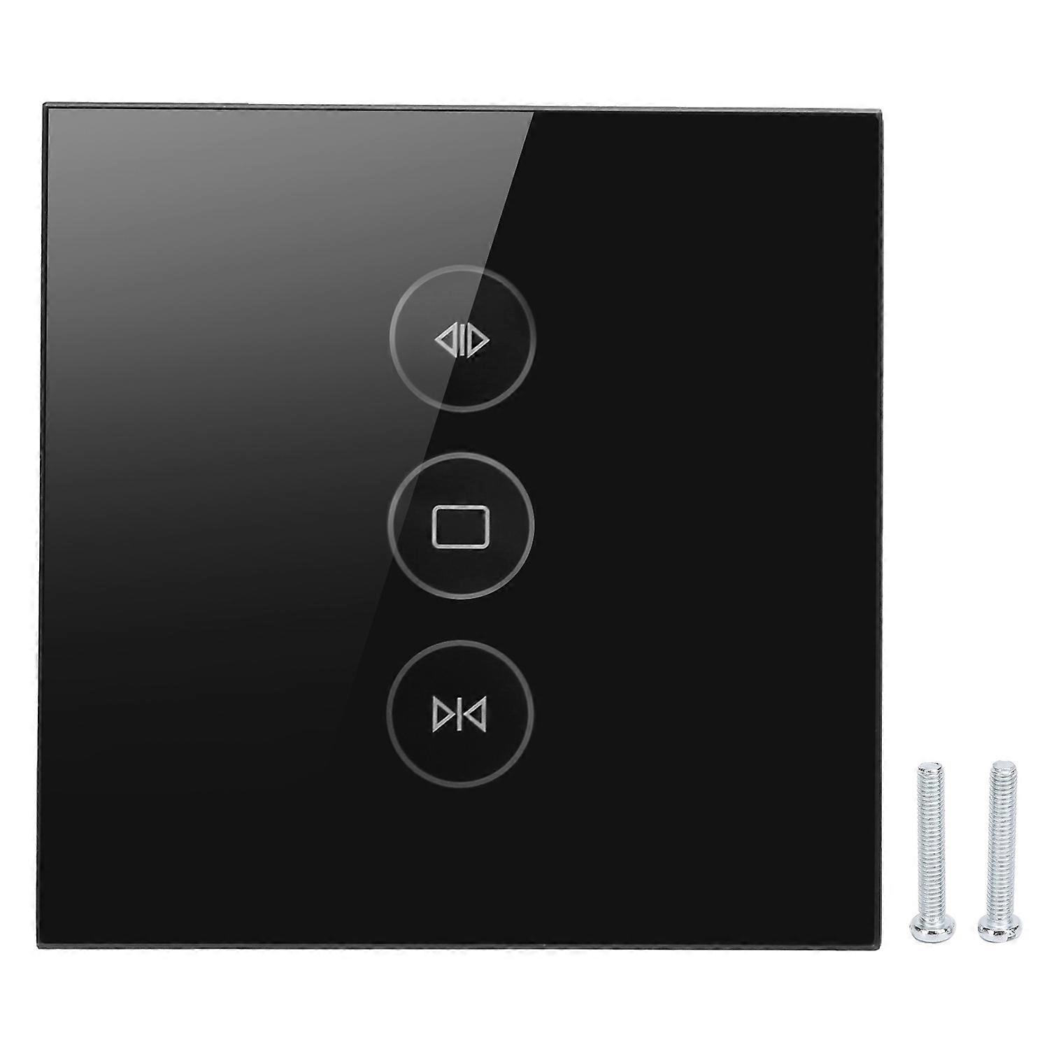 Smart WiFi Curtain Switch Touch Panel Timer APP Voice Control for Google Home for Tuya EU Plug 110‑2