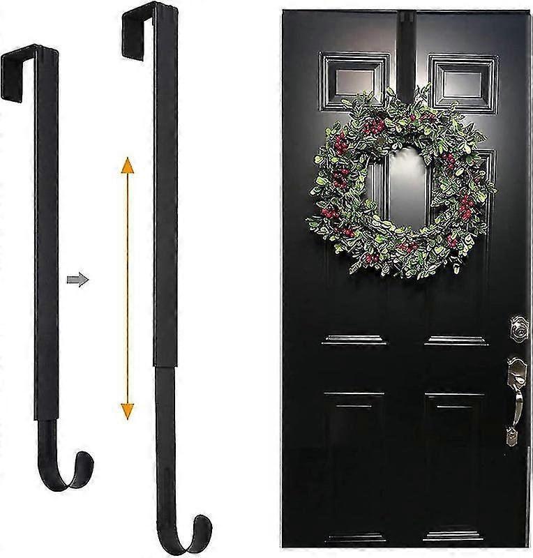Wreath Hook Front Door Adjustable, Metal Door Hook For Hanging Wreath