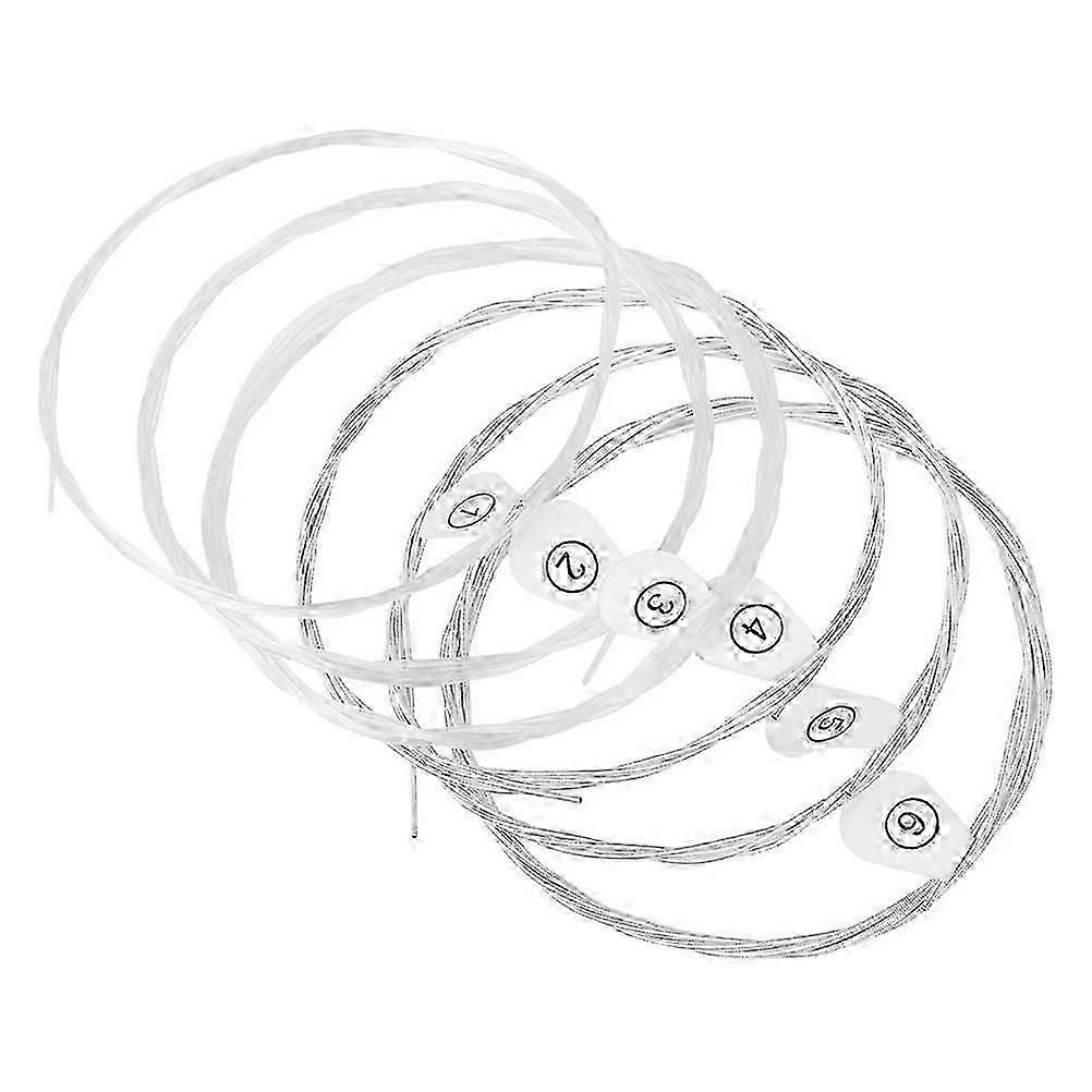 6Pcs Guitar Strings Wood Guitar Strings Silver Plated Copper Guitars String Guitar Replacement String