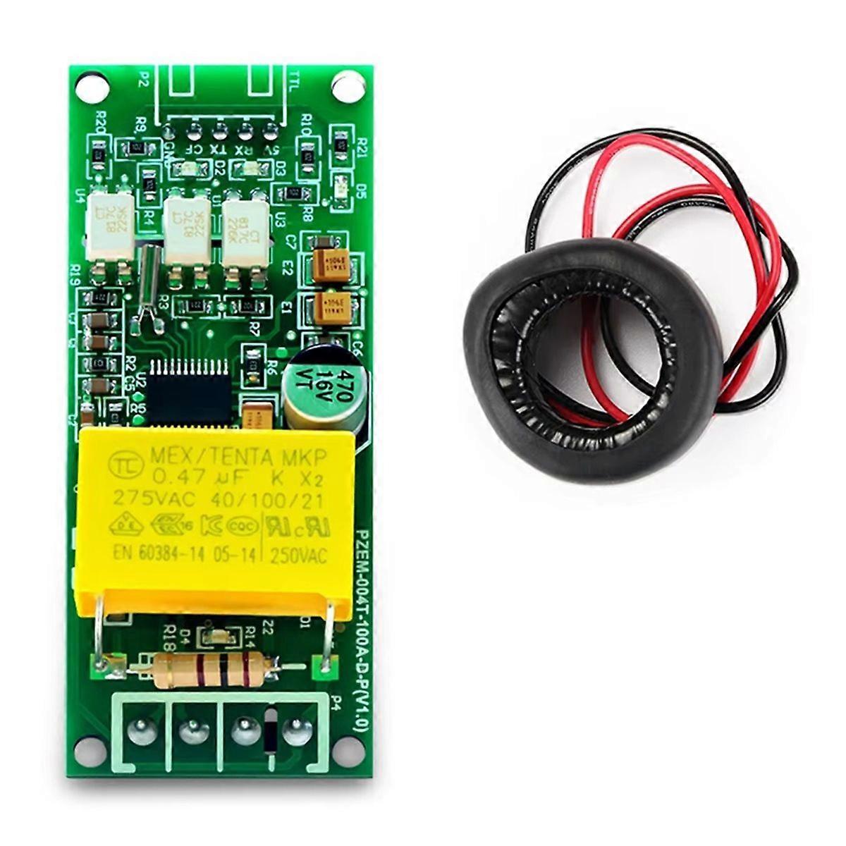 PZEM-004T AC Digital Voltmeter Ammeter Wattmeter Power Frequency Test Module TTL Serial Pin Array Ve