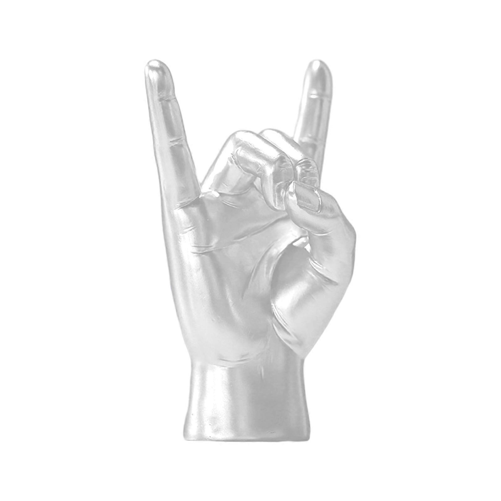 Sign Rock and Roll Statue Punk Gesture Unique Music Livehouse Decorations Centrepieces Table Hand Sculpture Multicolor
