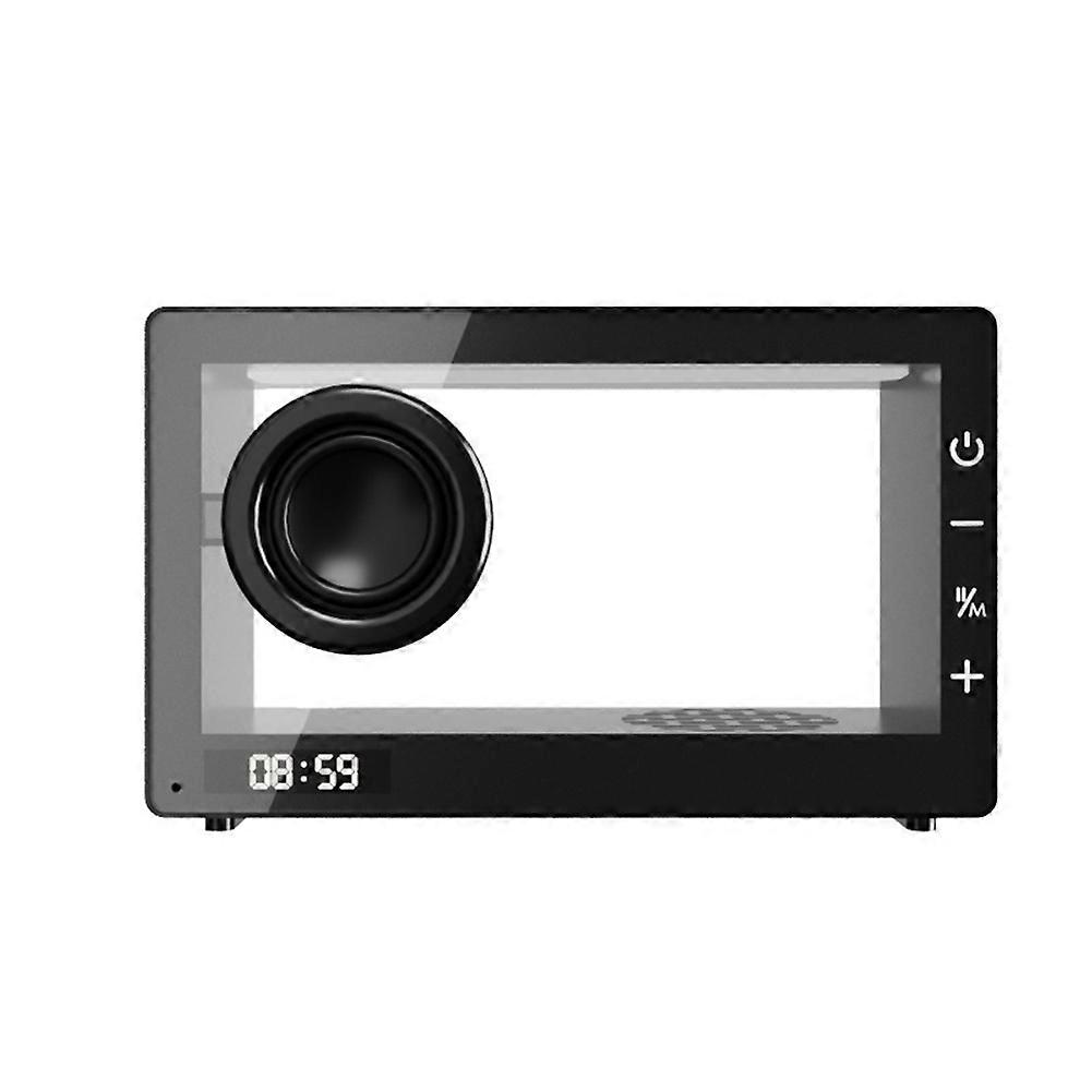 Portable Retro Bluetooth Speaker Clock with RGB Light TF Card B E