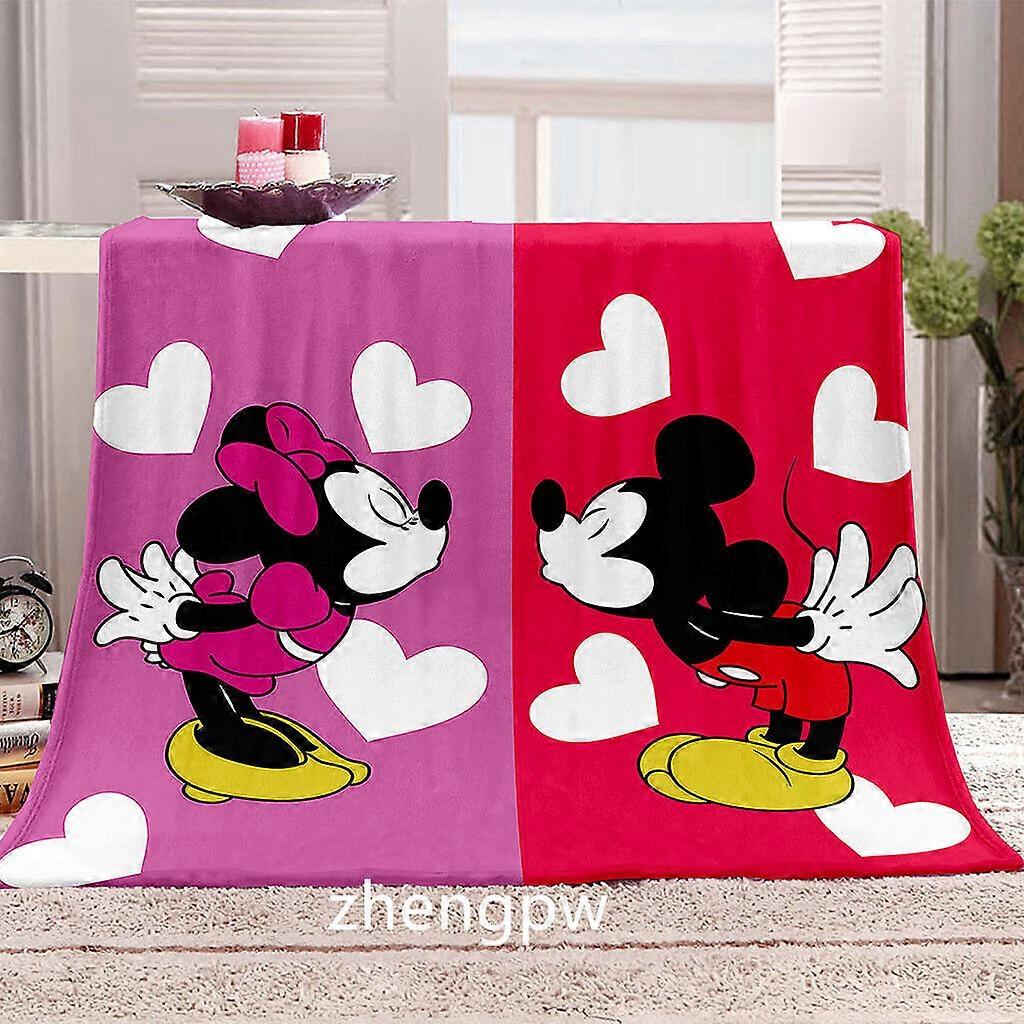 3D Disney Cartoon Mickey Minnie Mouse Fleece Throw Blanket Bedding Cover Gift UK