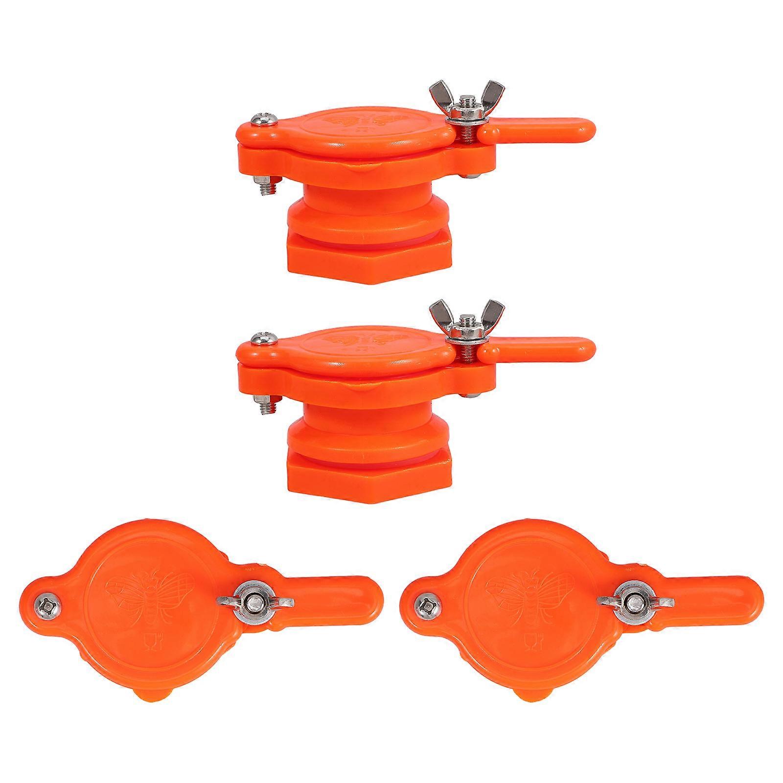 Honey Gate Valves Plastic Honey Exit Tool for Bee Extractor 4Pcs