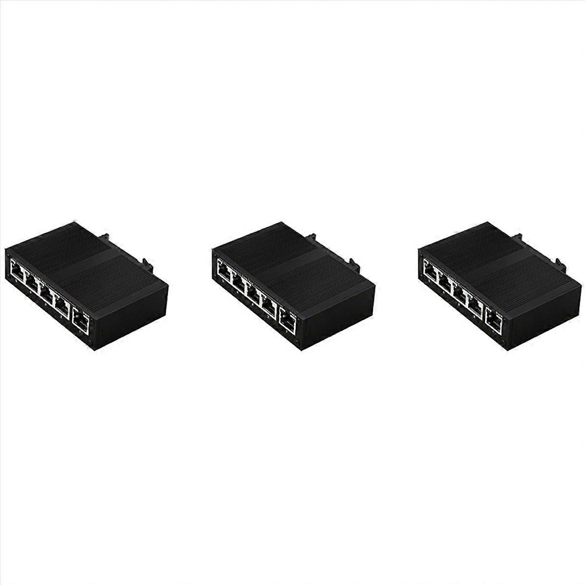 5X 5 Port 100Mbps Netzwerk-Switch Ethernet Industrial Grade Switch Nicht verwalteter Schienentyp Industrielles Netz