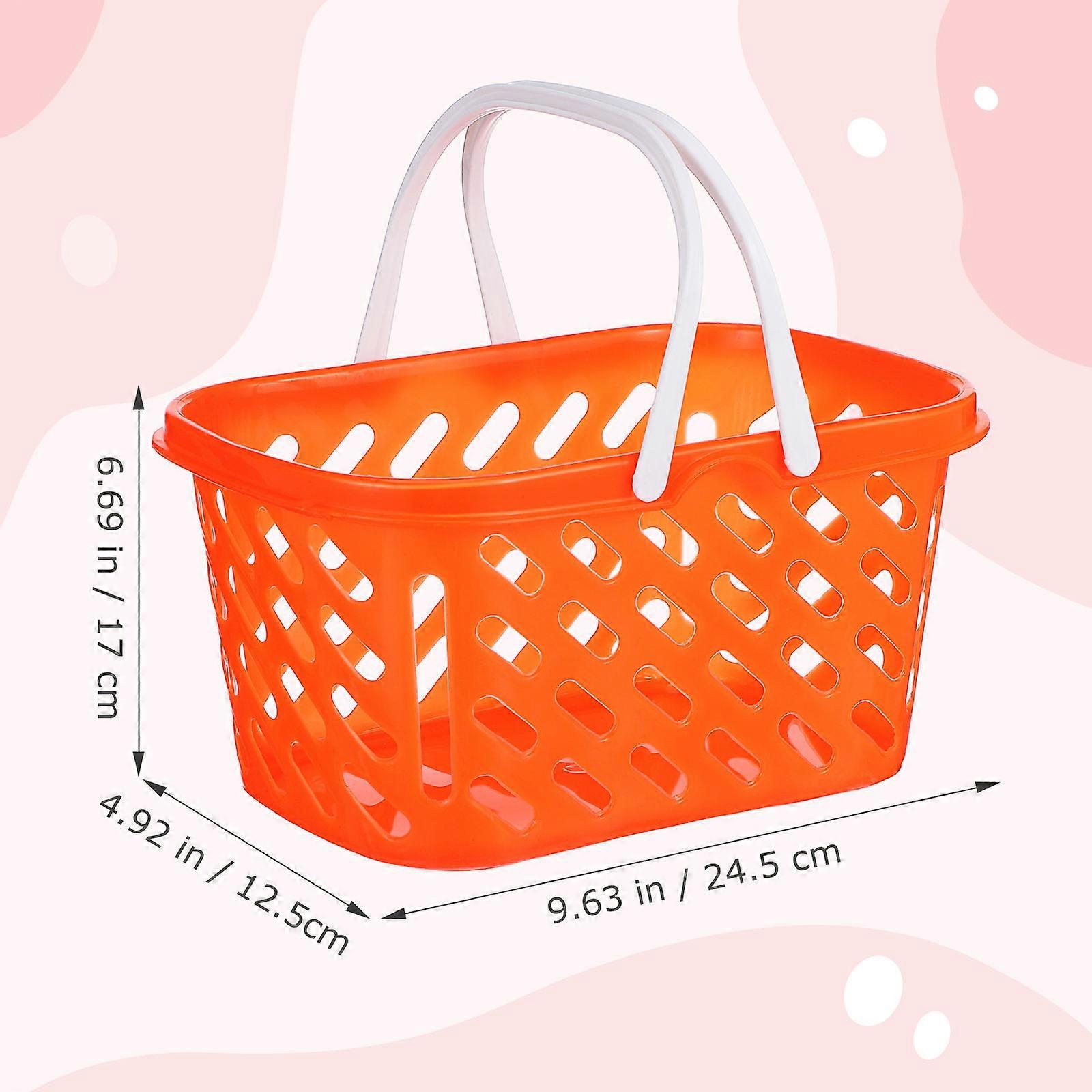 Grocery Basket Portable Shopping Basket with Handle 2Pcs