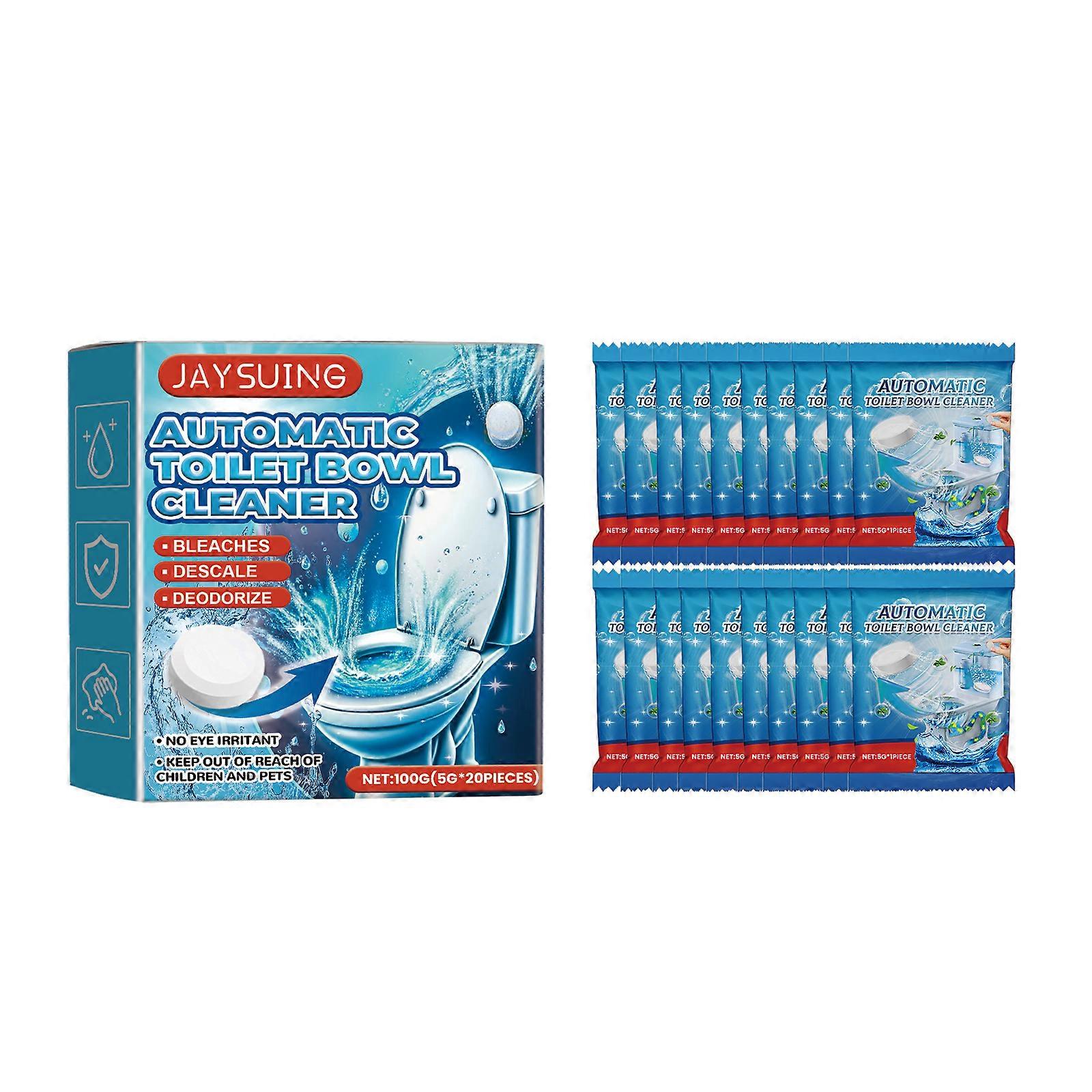 Jaysuing Toilet Cleaning Tablets, Easy Toilet Cleaning And Decontamination Efficient Descaling And Deodorizing Toilet Effervescent Tablets