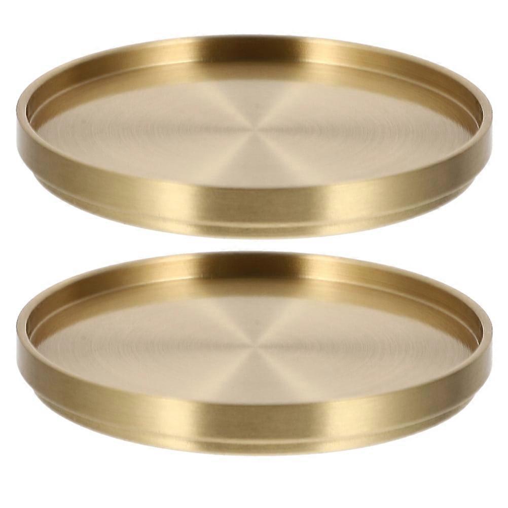 Eease Gold Brass Coasters for Drinks Tabletop Decor