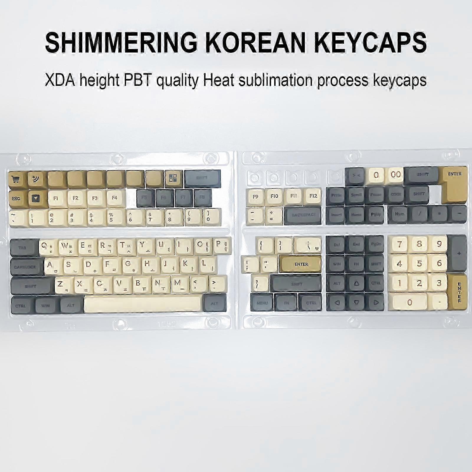 Customizable Korean Keycaps XDA Keycaps for 61/64/68/75/87/98/104/108 Mechanical Keyboards Easy Installation Keycaps