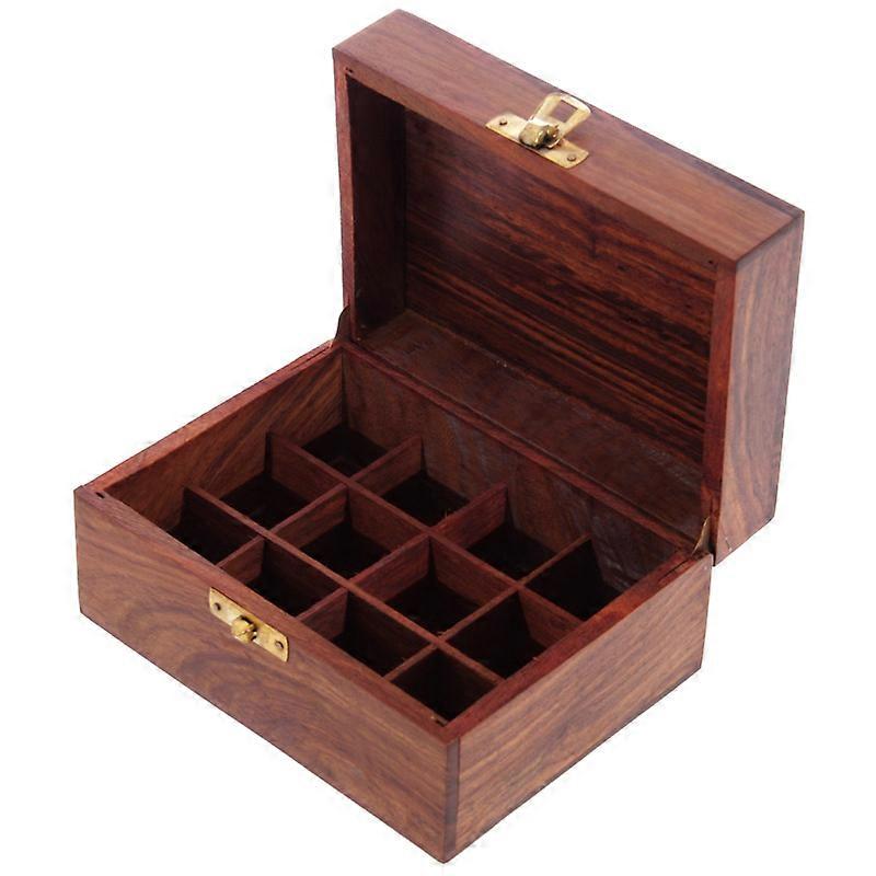 Decorative Sheesham Wood Carved Compartment Box Medium 1 Pack