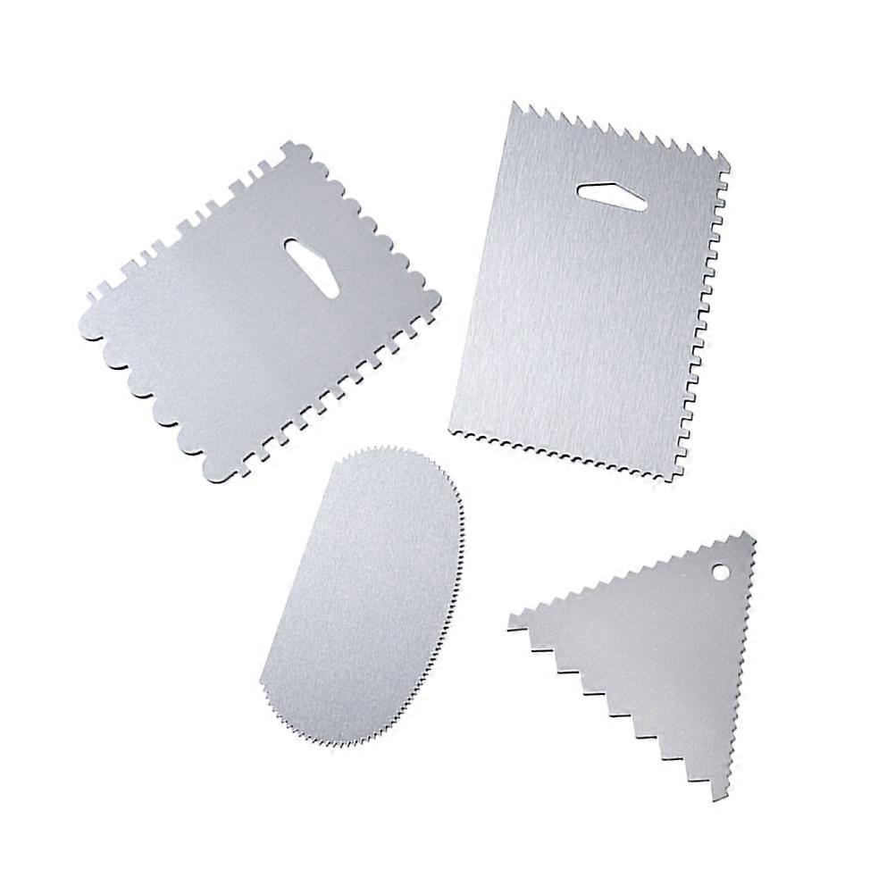 Eease 4pcs Cake Scraper Set for Baking & Decorating
