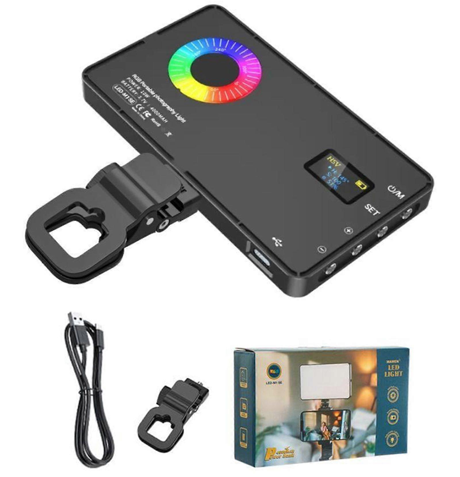RGB Video Light with Clip, Full Color Camera Fill Light, Portable LED Camera Light for Photography & Live Streaming