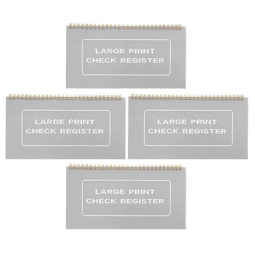 Large Print Checkbook Register for Easy Recording 4Pcs Included