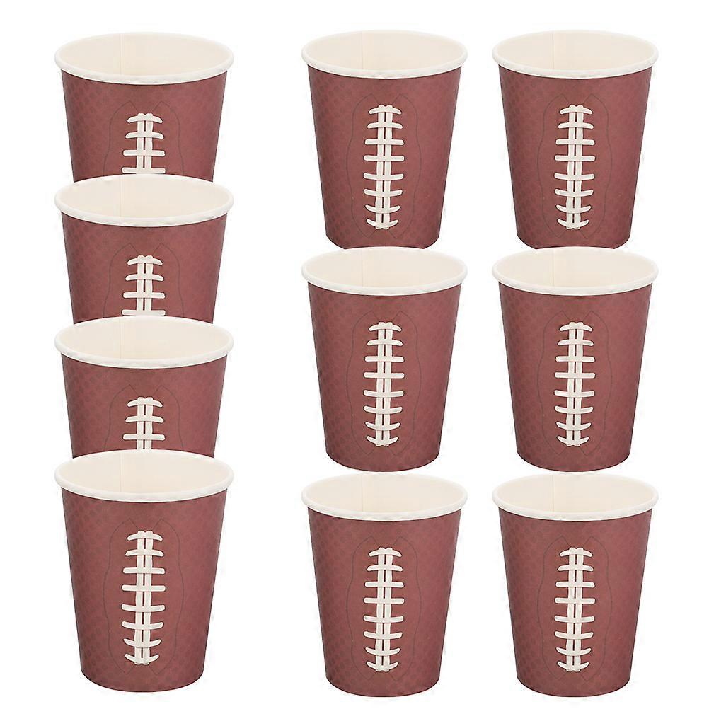 Coffee Rugby Paper Cups for Drinking 48Pcs Thick Disposable Paper Cups