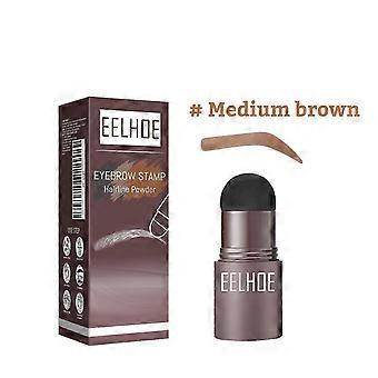 Eelhoe Eyebrow Print Mold Eyebrow Drawing (Medium Brown Box) Lazy Eyebrow Filling Makeup Eyebrow Cake Waterproof Hairline Powder