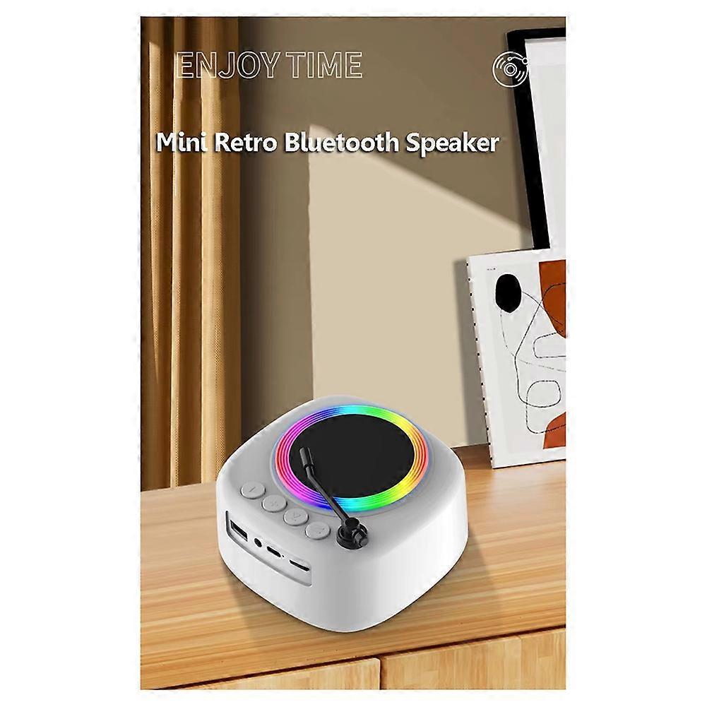 Retro Record Player Bluetooth Speaker Sound Music Box HD Recorder